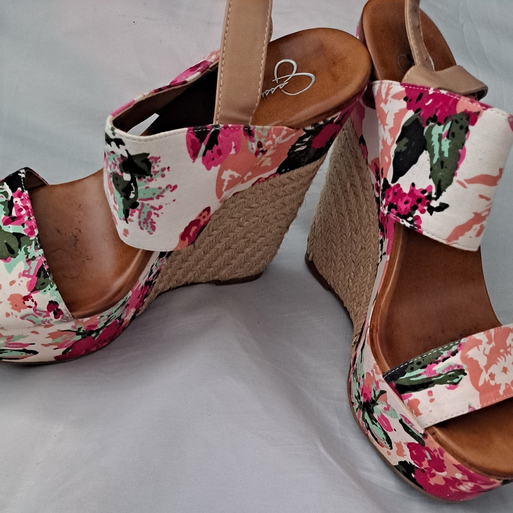 Floral Wedge Sandals